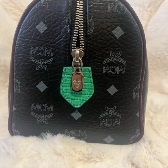 MCM Princess Visetos Coated Canvas Satchel with COA PRISTINE - Picture 9 of 15